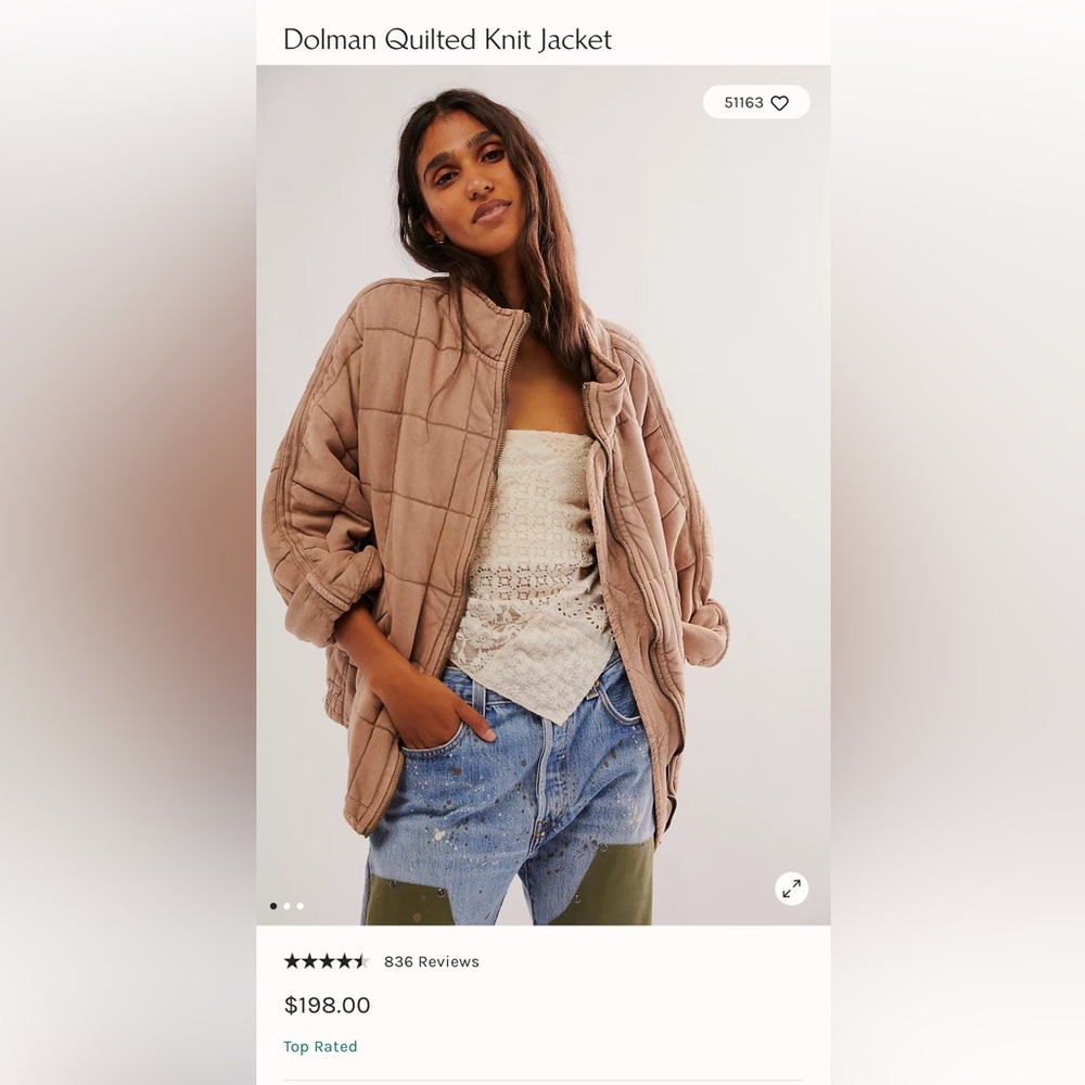 Free People Dolman Quilted Jacket